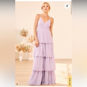 Stunning lilac or lavender tiered gown. NWOT!!